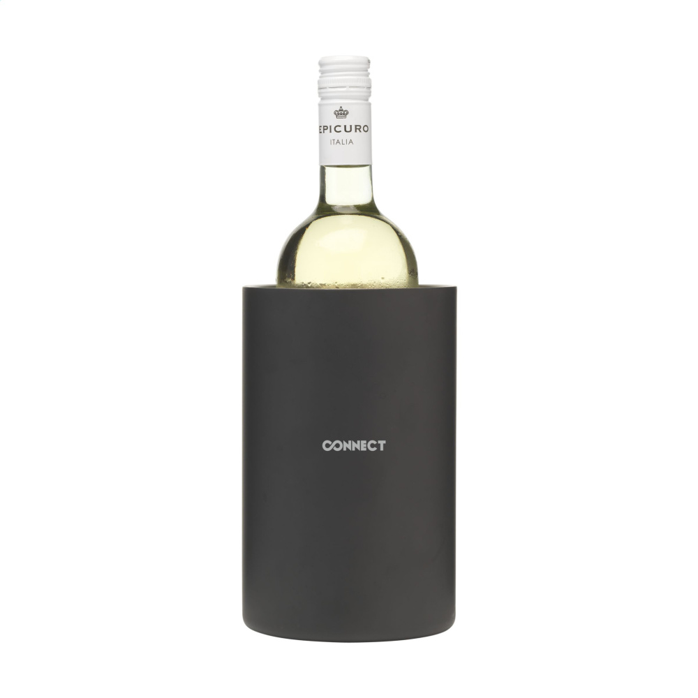 Logo trade promotional product photo of: CoolSteel Black wine cooler
