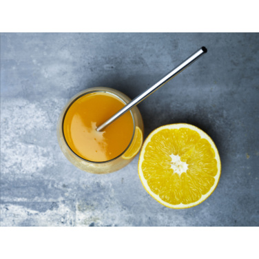 Logo trade advertising products image of: Reusable 1 piece ECO Straw Set stainless-steel straw