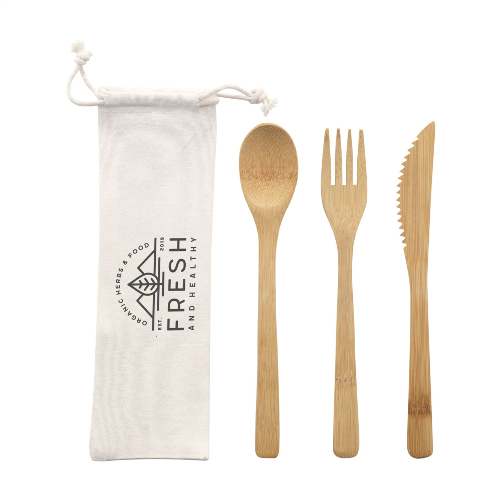 Logotrade advertising product image of: Bambu Cutlery Set