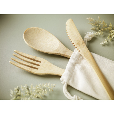 Logo trade promotional items picture of: Bambu Cutlery Set