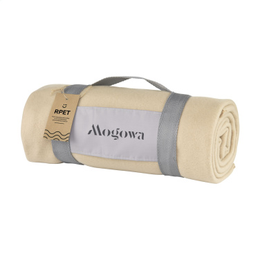 Logo trade promotional giveaway photo of: SuperSoft RPET (180 g/m²) fleece blanket