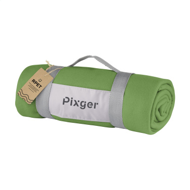 Logo trade promotional merchandise image of: SuperSoft RPET (180 g/m²) fleece blanket