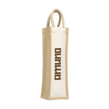 Logotrade advertising product picture of: Jute Canvas Wine Bag