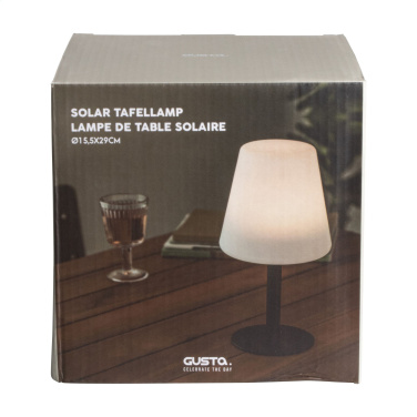 Logo trade corporate gift photo of: Gusta Solar Table Lamp