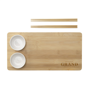Logotrade promotional merchandise photo of: Temaki Bamboo Sushi Tray gift set