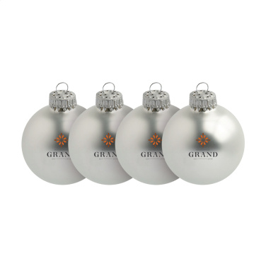 Logotrade business gift image of: Christmas Bauble Ø 6 cm - set of 4 - Made in Europe