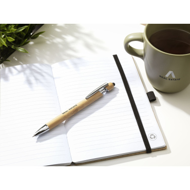 Logo trade promotional giveaway photo of: Luca Touch Bamboo stylus pen