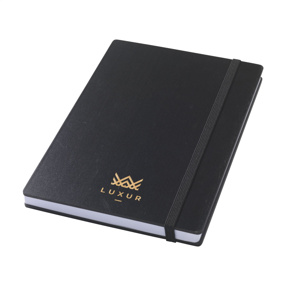 Logo trade promotional item photo of: Bamboo Journal Naked Spine Paper Notebook Black A5