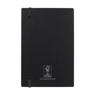 Logotrade advertising product image of: Bamboo Journal Naked Spine Paper Notebook Black A5