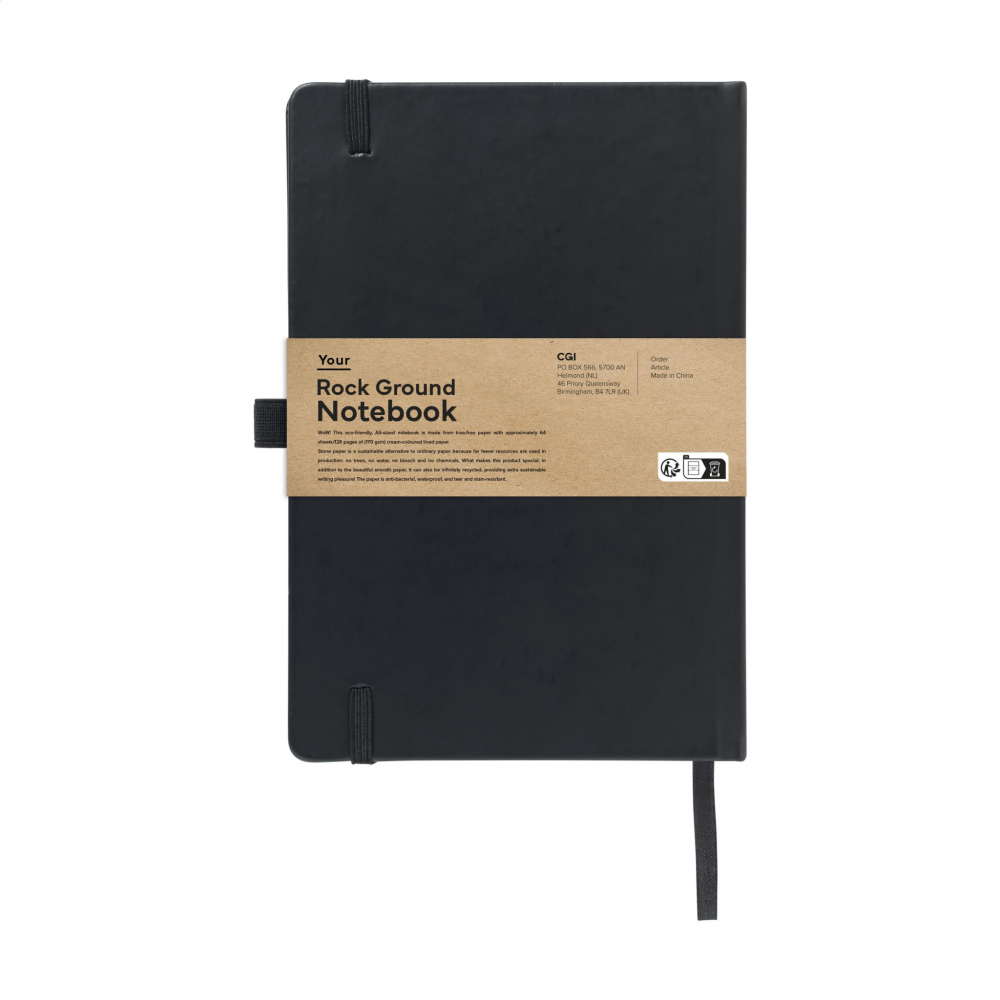 Logo trade corporate gift photo of: Rock Ground Paper Notebook A5