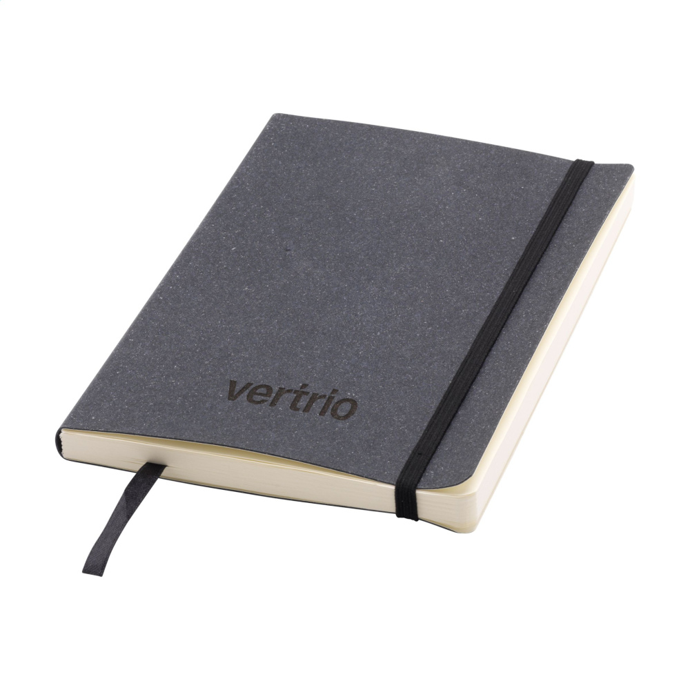 Logo trade promotional merchandise photo of: Monti Recycled Leather - Paper Notebook A5