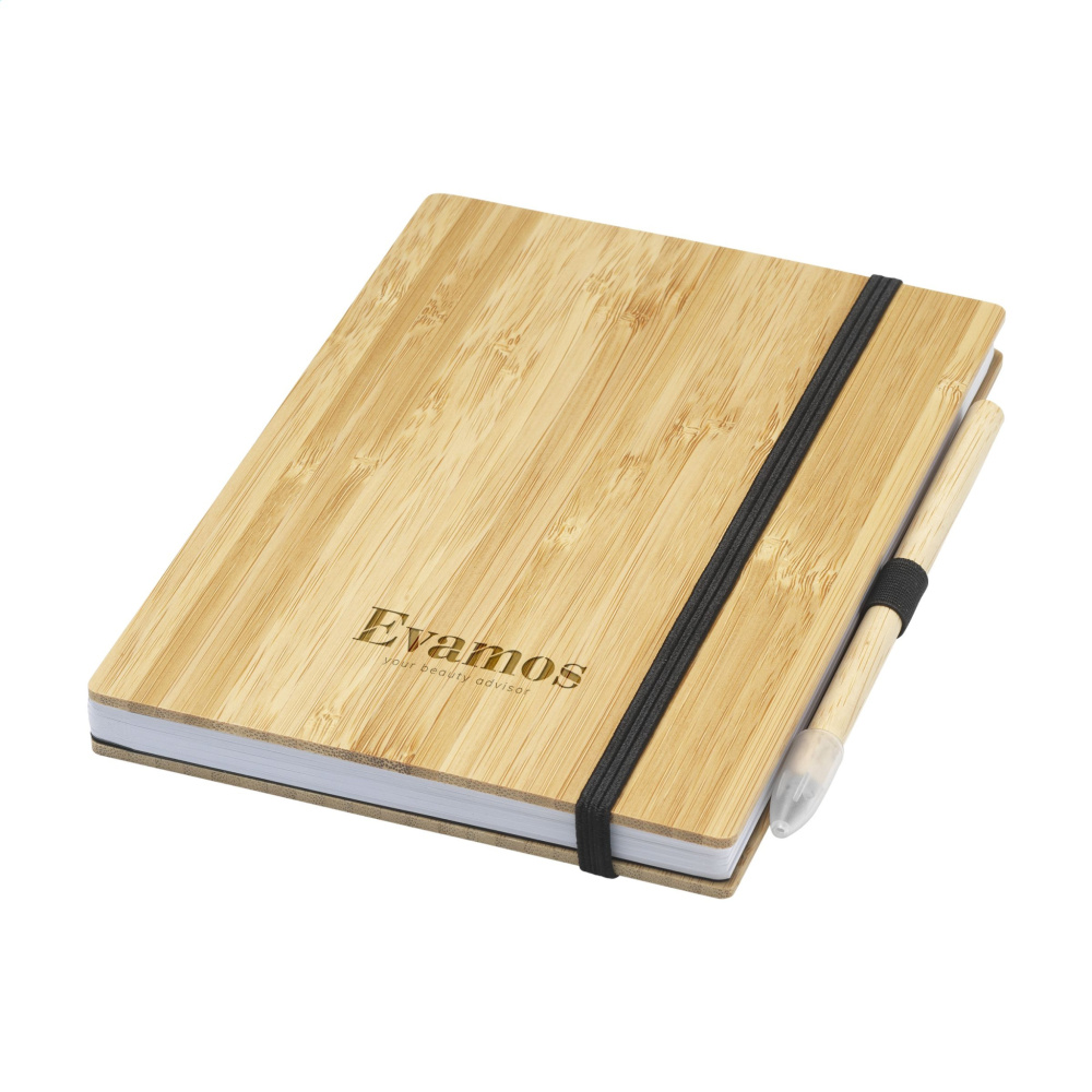 Logotrade corporate gift picture of: BambooPlus Paper Notebook A5 - Inkless Pen