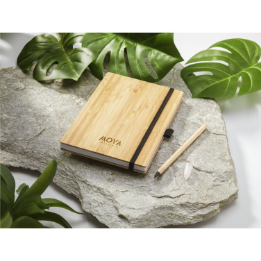 Logotrade promotional merchandise picture of: BambooPlus Paper Notebook A5 - Inkless Pen