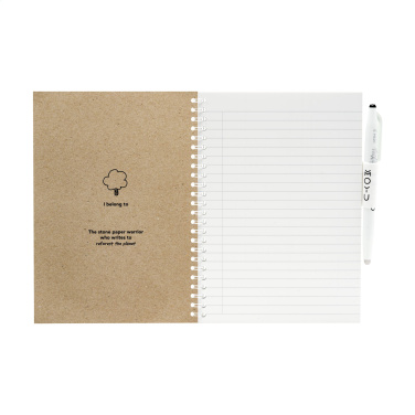 Logotrade corporate gift picture of: MOYU Erasable Stone Paper Notebook CraftCover 18 pages