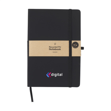 Logo trade promotional items image of: Recycled GRS PU Paper Notebook A5