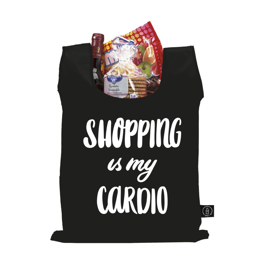 Logo trade promotional items picture of: Shop Easy RPET folding shopping bag