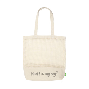 Logo trade promotional merchandise image of: Natura Organic Mesh Shopper (180 g/m²) shopping bag