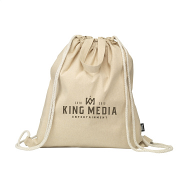 Logotrade promotional item picture of: GRS Recycled Cotton PromoBag Plus (180 g/m²) backpack
