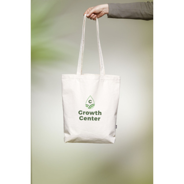 Logo trade promotional giveaways image of: GRS Recycled Canvas Bag Natural (260 g/m²)
