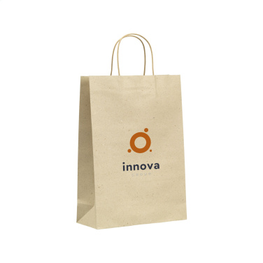 Logotrade promotional giveaway image of: Leaf It Bag recycled grass paper (120 g/m²) L