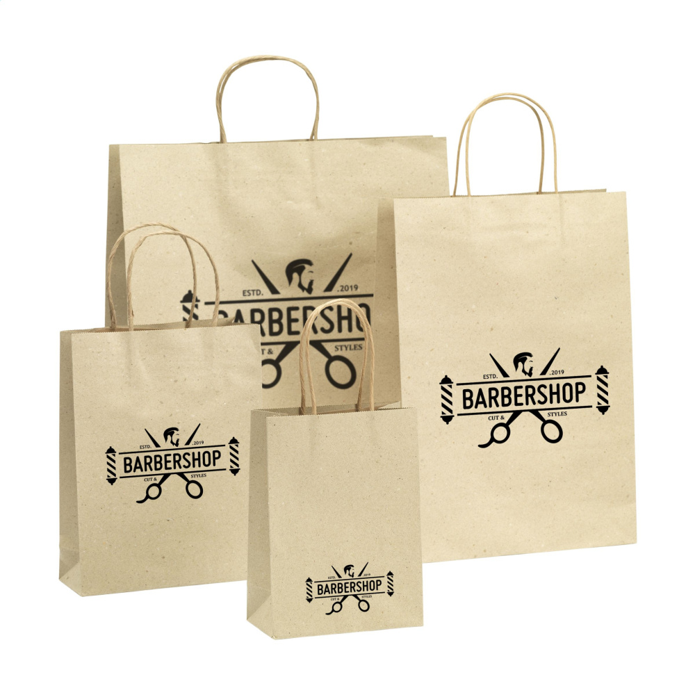 Logo trade promotional product photo of: Leaf It Bag recycled grass paper (120 g/m²) XL