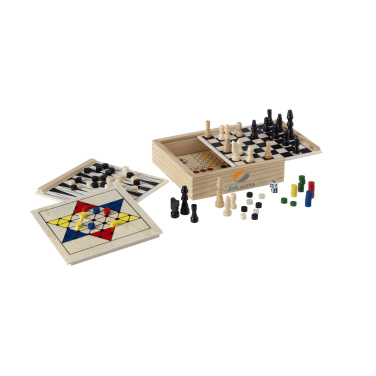 Logotrade promotional giveaway image of: WoodGame 5-in-1 game set