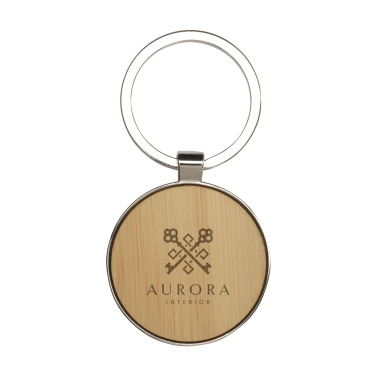 Logotrade promotional gift picture of: Bamboo Key Circle keyring