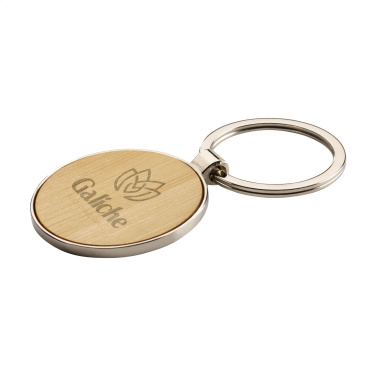 Logo trade advertising products image of: Bamboo Key Circle keyring