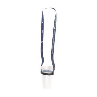 Logotrade promotional merchandise photo of: Lanyard Sublimation RPET 1.5 cm with Cup holder