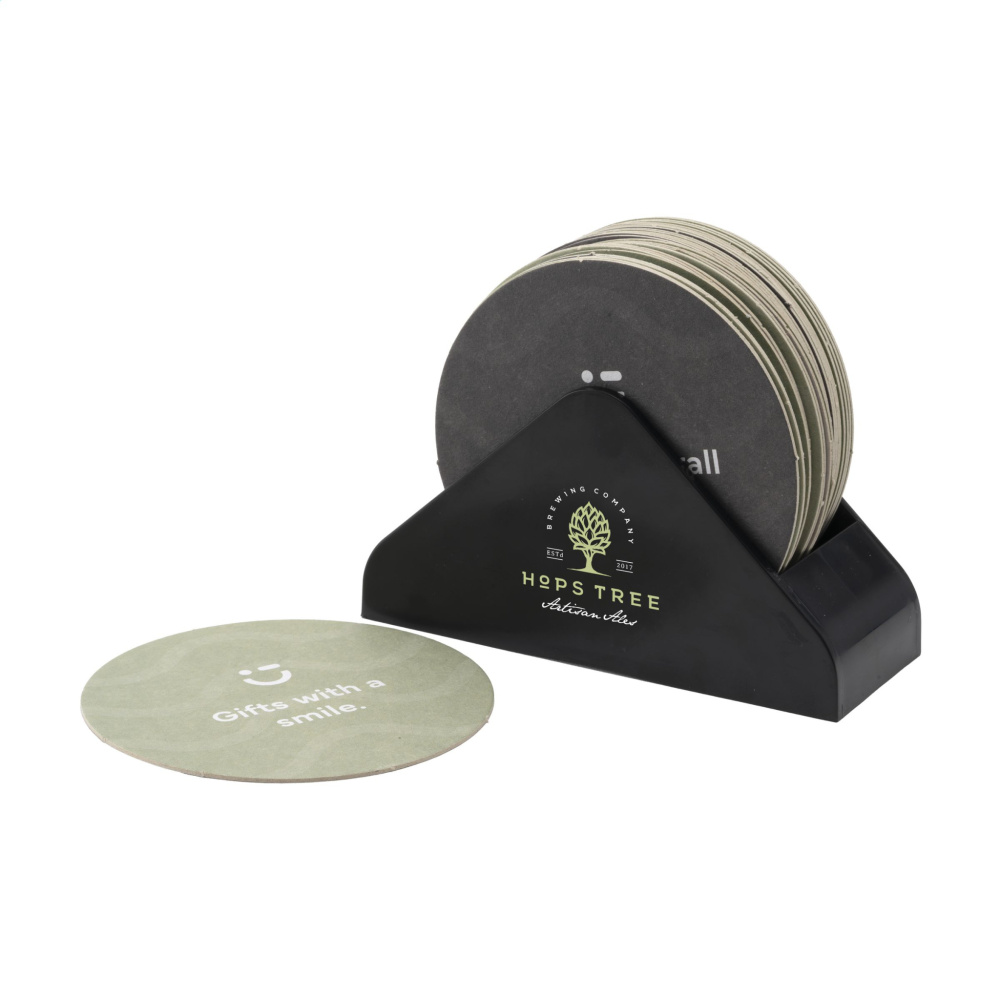 Logotrade promotional gift picture of: Recycled Holder Beer Coasters