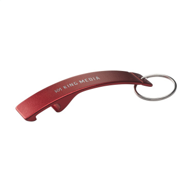 Logotrade promotional product picture of: Alu Opener GRS Recycled keyring