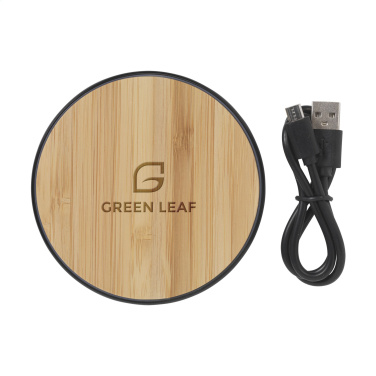 Logotrade promotional product image of: Bamboo 10W Wireless Charger wireless fast charger