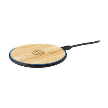 Logo trade business gift photo of: Bamboo 10W Wireless Charger wireless fast charger