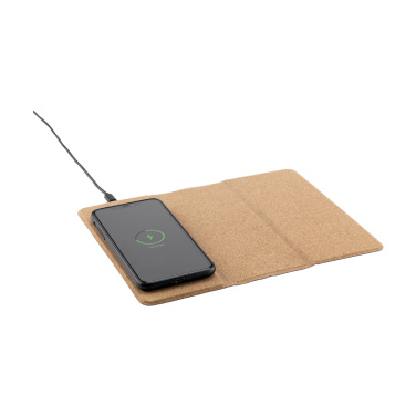 Logo trade promotional giveaways picture of: Cork Wireless Charging Mousepad
