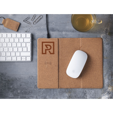 Logotrade advertising product image of: Cork Wireless Charging Mousepad