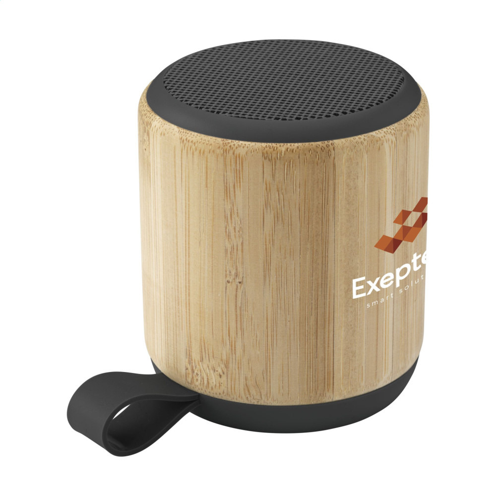 Logo trade promotional giveaway photo of: Timor Bamboo Wireless Speaker