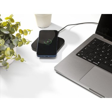 Logo trade corporate gifts picture of: Bamboo Wireless Charger 15W