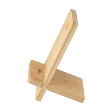 Logo trade corporate gifts picture of: Miyo Bamboo Phone Stand