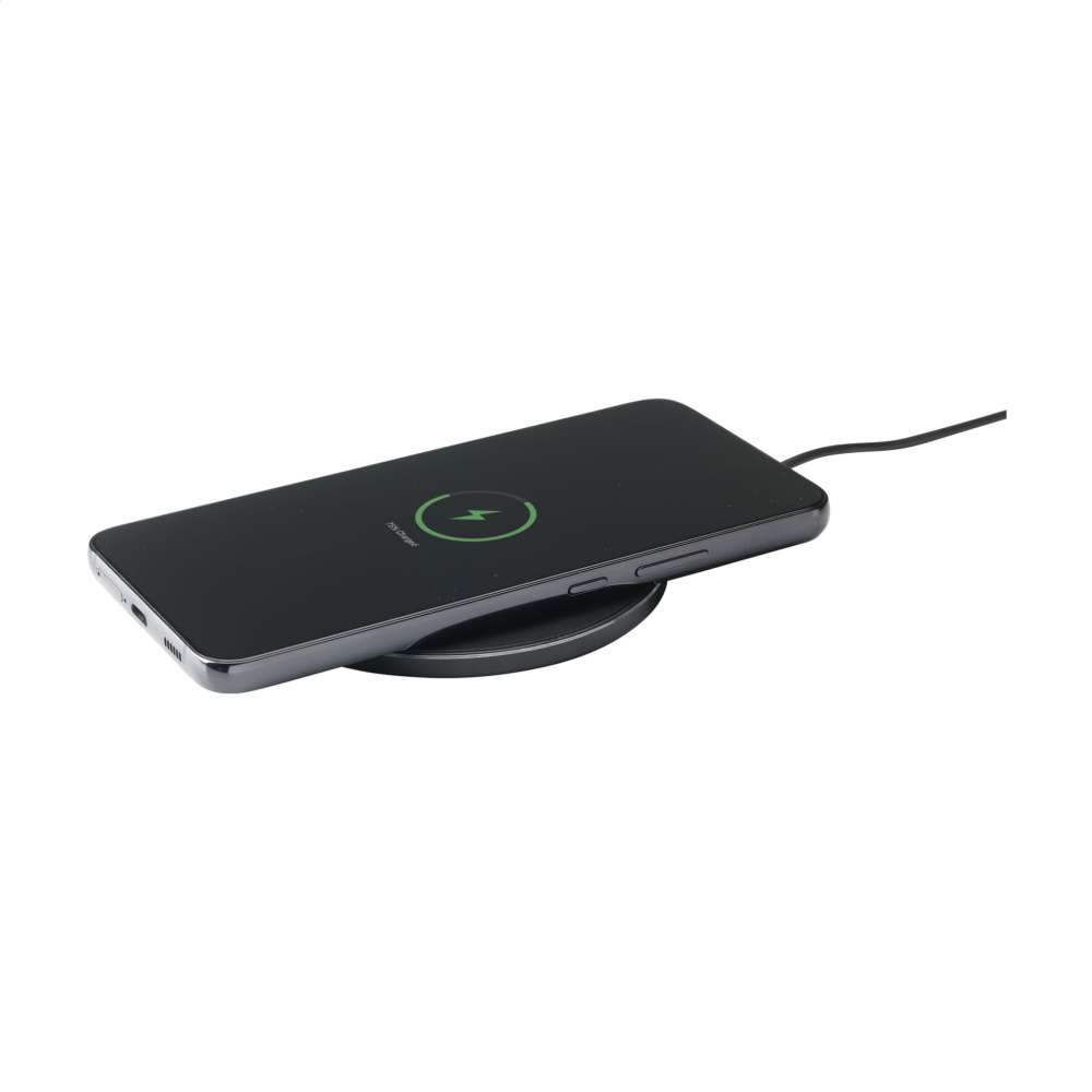 Logo trade promotional items image of: Tecco GRS Recycled Alu 15W Wireless Charger