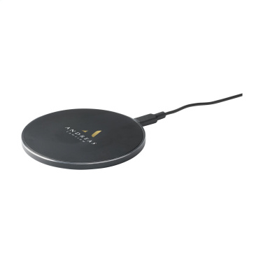 Logo trade promotional items picture of: Tecco GRS Recycled Alu 15W Wireless Charger