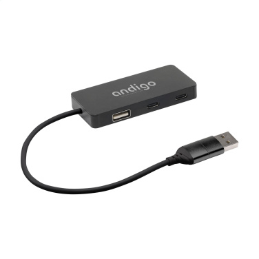 Logotrade business gift image of: Tecco GRS Recycled Alu USB Hub