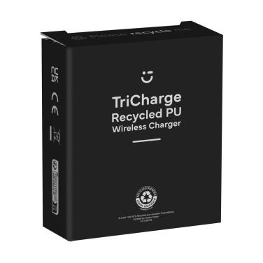 Logo trade advertising product photo of: TriCharge RCS  Recycled PU Wireless Charger