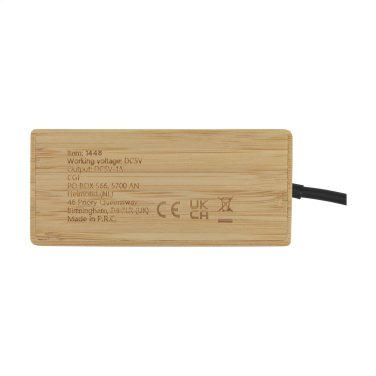 Logo trade promotional merchandise photo of: Fyra Bamboo Hub