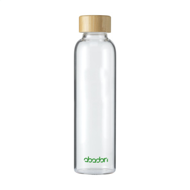 Logotrade promotional gift picture of: Senga Glass Bamboo 500 ml drinking bottle