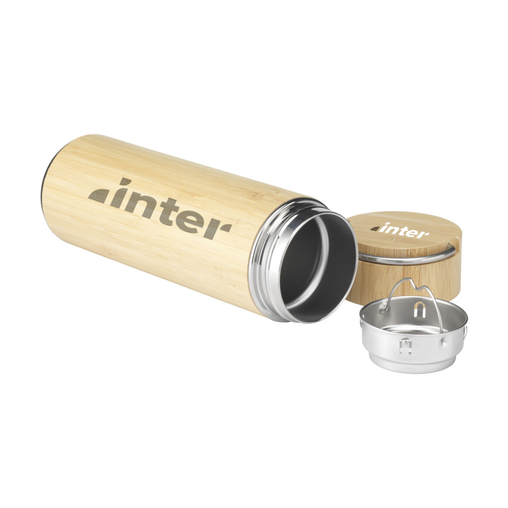 Logotrade promotional gift image of: Nikko 330 ml bamboo thermo bottle/thermo cup