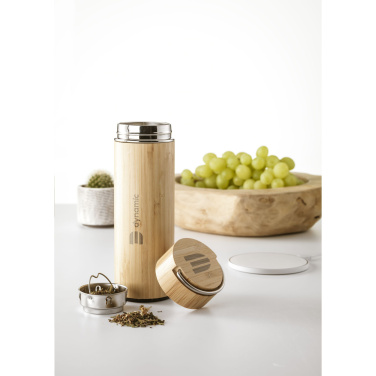 Logotrade promotional products photo of: Nikko 330 ml bamboo thermo bottle/thermo cup