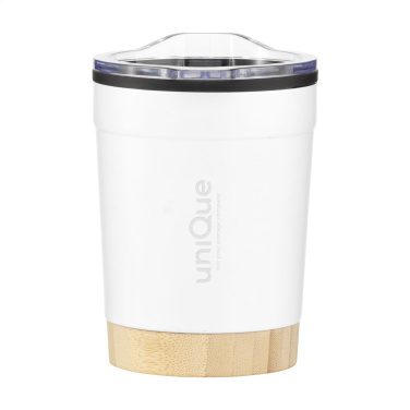Logo trade promotional merchandise photo of: Kobe Bamboo RCS Recycled Steel 350 ml coffee cup