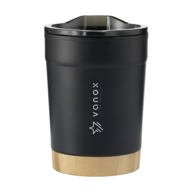 Logotrade advertising product image of: Kobe Bamboo RCS Recycled Steel 350 ml coffee cup