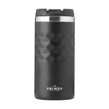Logo trade business gifts image of: Geometric Mug RCS Recycled Steel 280 ml thermo cup