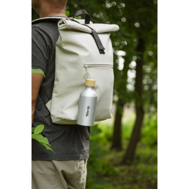 Logotrade corporate gift image of: AluBamboo GRS Recycled Alu 500 ml water bottle